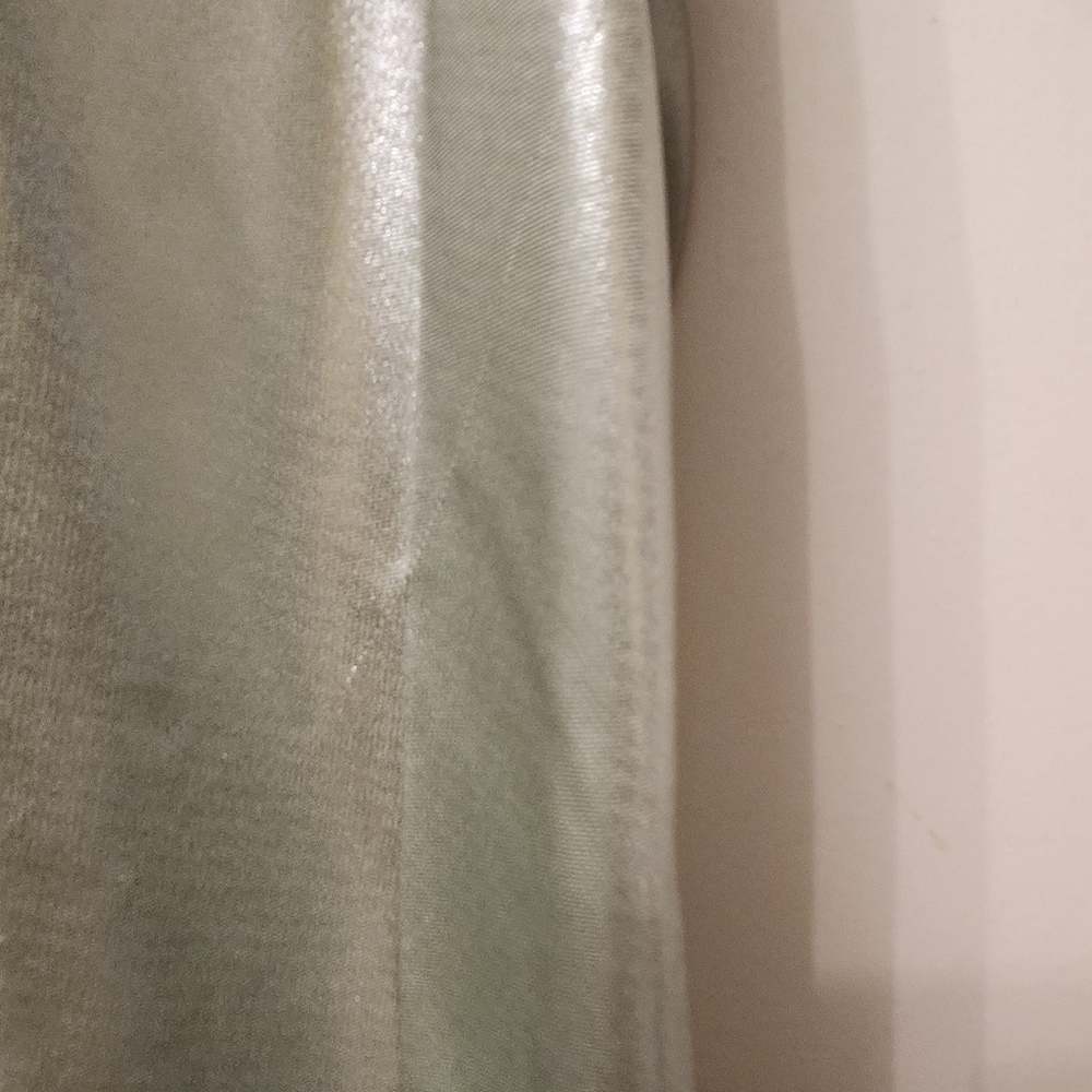 Free People Geen Lace Back Sunset Shimmer Metallic Satin Midi Slip Dress - Picture 5 of 8